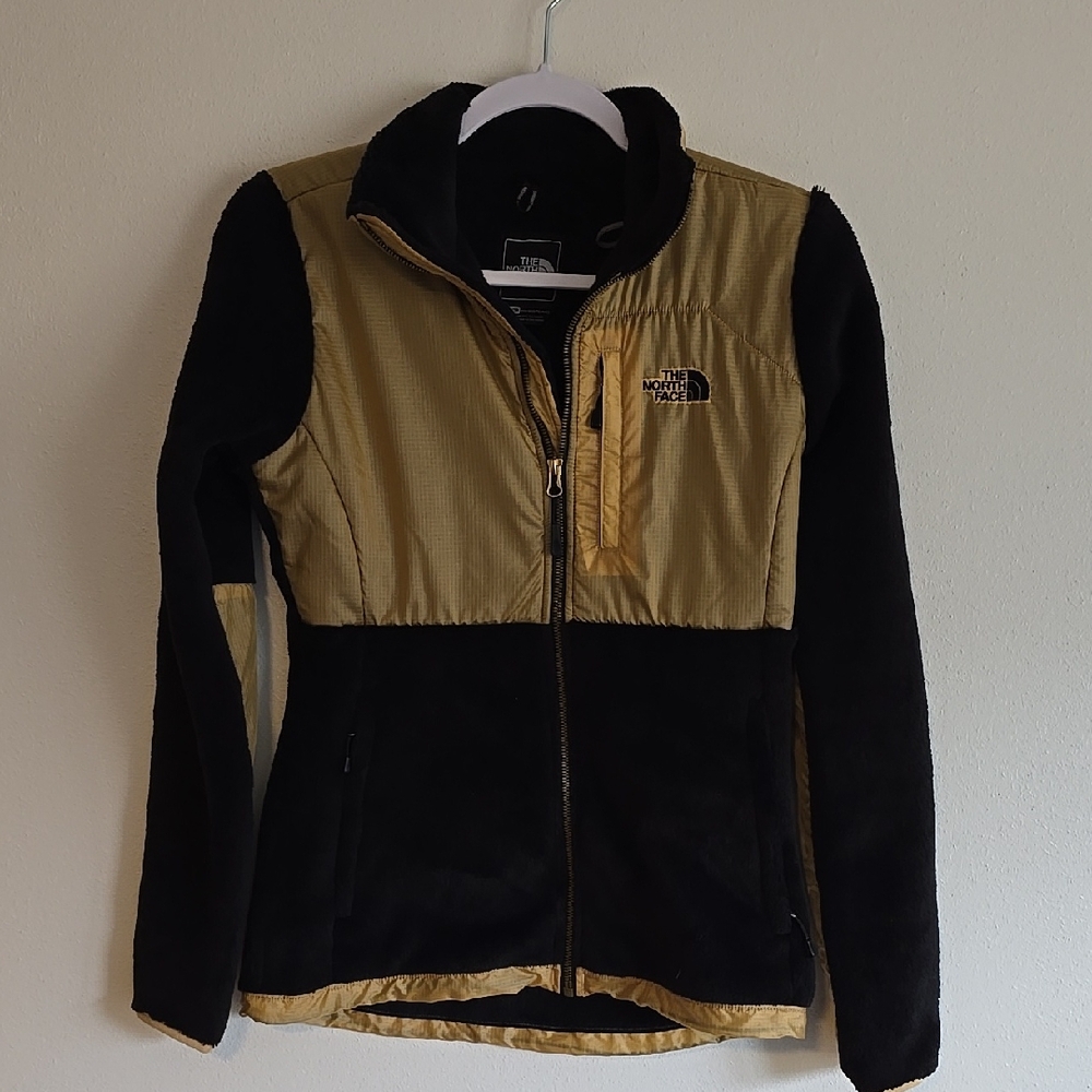 The Northface Polartec Womens Zip Up Black & Gold Size XS/TP